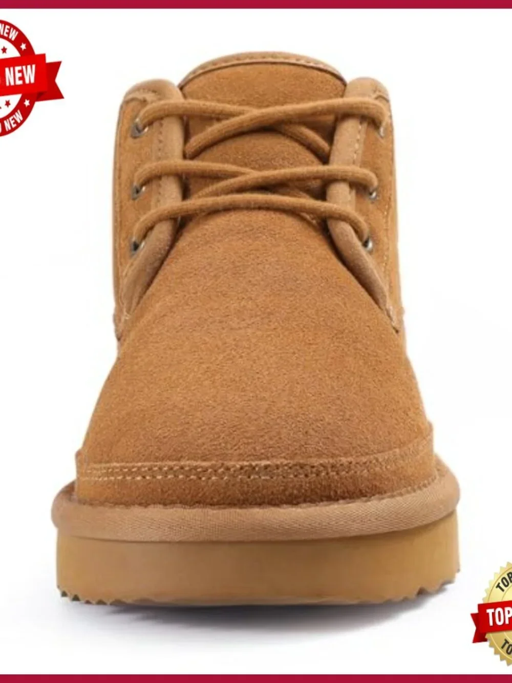 Genuine Suede Fur Lined Ankle Boots Lace Up Warm Winter Snow Booties